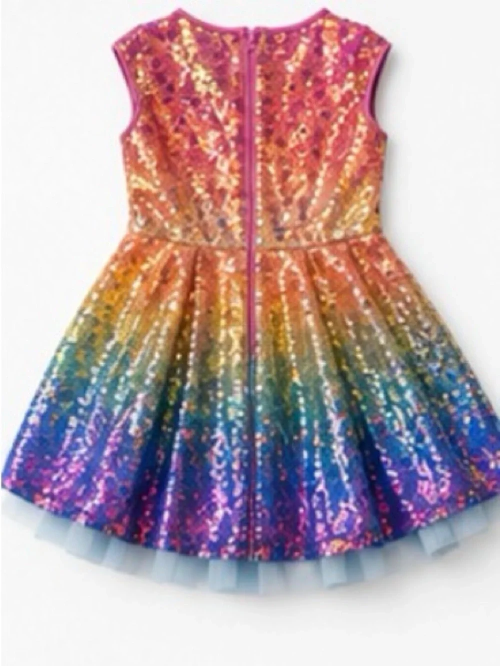 Weissman Multicolor Sequin Rainbow Dance Dress